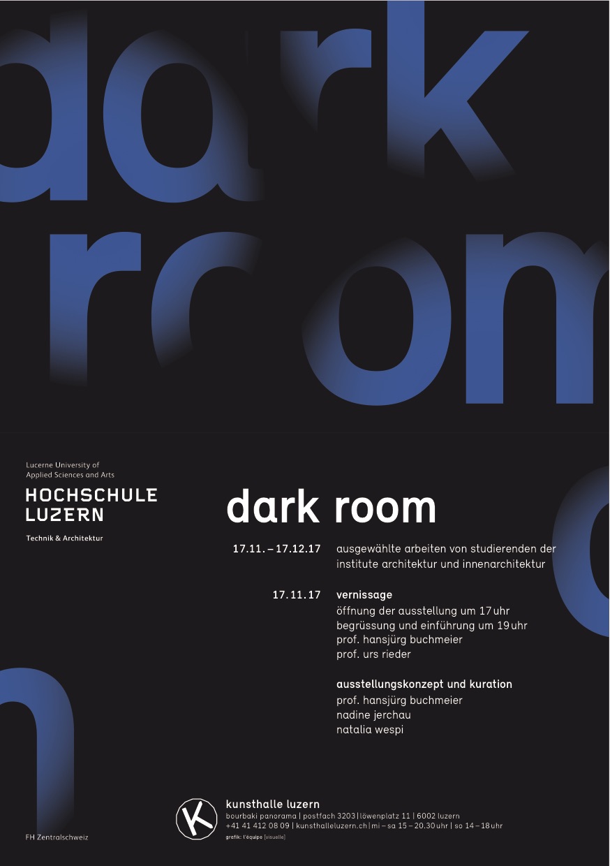 Dark Room - Jahresausstellung der Hochschule Luzern – Technik & Architektur