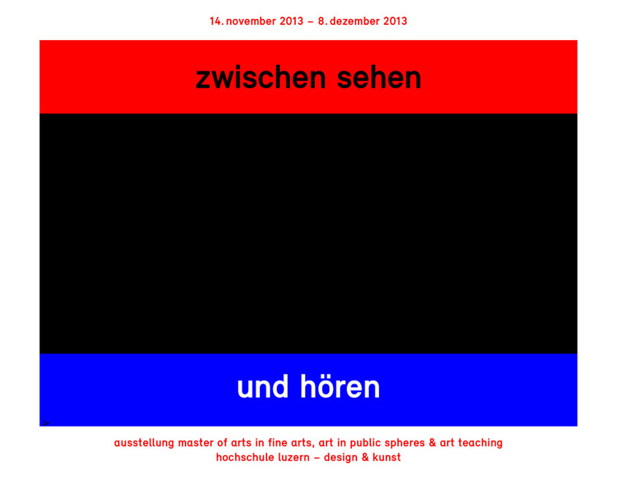 zwischen sehen und hören